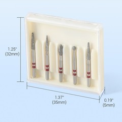 Dental Diamond Zirconia Cutting Burs Kit FG 1.6mm For High Speed Handpiece