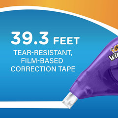Wite-Out EZ Correct Correction Tape, Tear-Resistant and No Dry Time, 18-Count Pa
