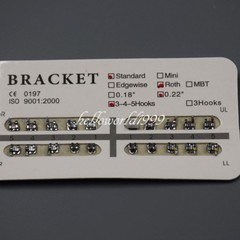 20 Pcs/Set Dental Orthodontic Standard Roth 0.22”Slot 345 Brackets Braces Metal