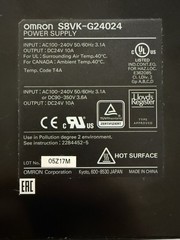 Omron S8VK-C24024 DIN Mount Power Supply 100-240VAC In, 24VDC 10A Out 240W