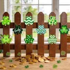 80PCS Wooden Shamrock Ornaments to Paint St. Up 3.15 inches, Shamrock02