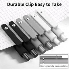 Gel Ink Pens 6-Pack, 0.5mm Fine Point, Quick-Dry Black Retractable Pens