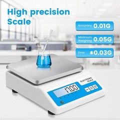 High Precision 5000g x 0.01g Digital Analytical Balance Scale, Lab & Jewelry …