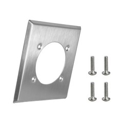 Outlet Cover Wall Plate 2 Gang Single Hole+ 4 Screws for Hubbell 14-50R HBL9450A