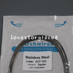 1 Pack Stainless Steel Dental Rectangular Ortho Arch Wires Square/Ovoid/Natural