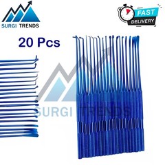 Rhoton Micro Dissector Expanded Blue 20 PCS Set Surgical Instruments Orthopedics