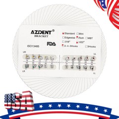 50X AZDENT Dental Orthodontic Brackets Braces Standard Roth.022 Hooks 345