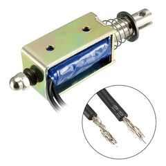 DC 12V 300mA 3.6W 5N 10mm,Pull,Push Type Linear Motion Electromagnet Solenoid