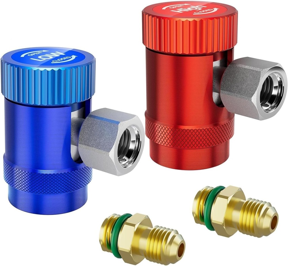 R1234yf Quick Couplers Set for AC Refrigerant Manifold Gauge Adapters