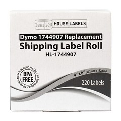 DYMO LW 1744907 4XL 4×6 (4″x6″) Direct Thermal Labels – (20) Rolls of 220