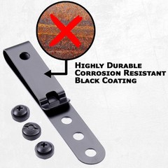 HolsterSmith Universal Metal Belt Clip for Holster Making – (Model 5) – (3-Ho
