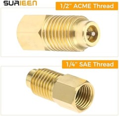 R1234YF Self-Sealing Can Tap with R134A Tank Adapter, 1/4″ SAE 1/2″ LH Thread Va