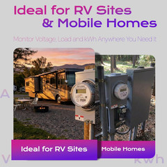 Digital RV Electric Usage Meter, 120/240V Single Phase, Electricity Usage Meter,