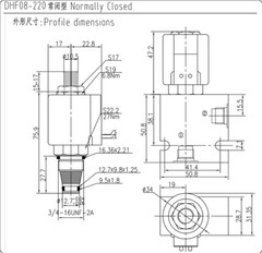 2 Way Normally Closed Hydraulic Threaded Cartridge Solenoid Valve DHF08-220H