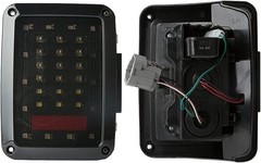 Jeep JK LED Tail Lights, Smoke Lens Rear Brake Lights with Turn Signal and Re…