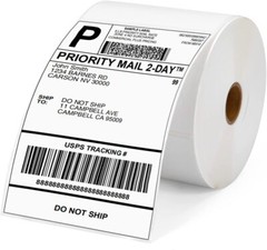 4×6″ Direct Thermal Shipping Labels Self-Adhesive Paper,500-2000 Label Per Roll