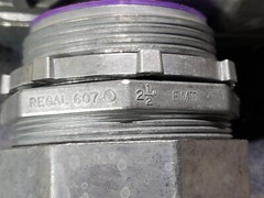 (3Pcs) Regal 607-S EMT,Rigid,IMC Compression Conduit Fitting 2-1/2″ DieCast Zinc