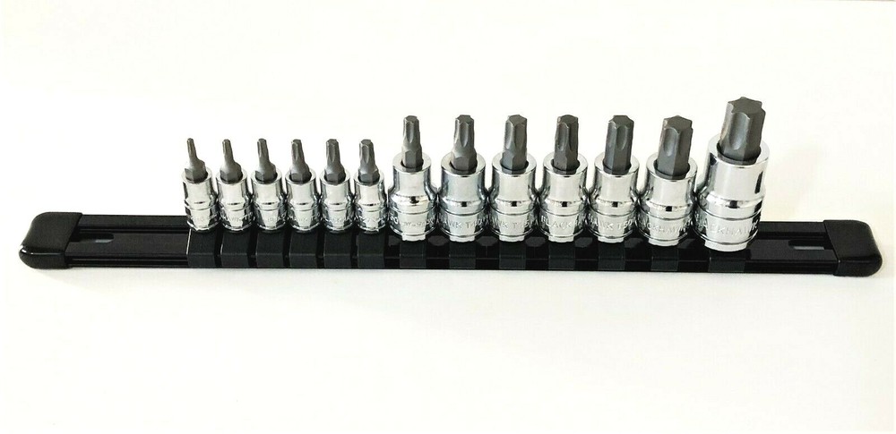 13pc Proto Blackhawk Professional Star Torx Bit Socket Set T8–T60 HW-9513T