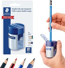 STAEDTLER Manual Pencil Sharpener Blue/Silver (512 001 BK 03)