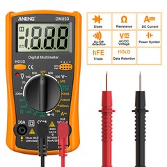 LCD Digital Multimeter Voltmeter Ammeter Ohmmeter Volt AC DC Tester Leads Meter