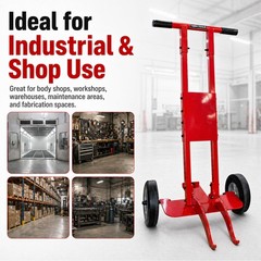 Grate Lifter Trolley Heavy Duty Floor Grate Removal Tool with 8″ Air Wheels