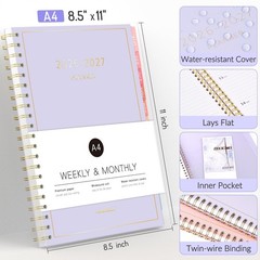 Aug 2026 Dec 2027 Planner, 17 Month Academic Planner 20262027, 8.5″ x 11″, C…