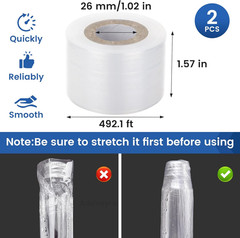Mini Stretch Wrap Film Unheated Shrink Wrap Roll for Bottles/Jars Seal Packing (