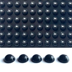 LLRY 100 Pieces Rubber Feet Pads Adhesive Buffer Door Bumpers Self Black