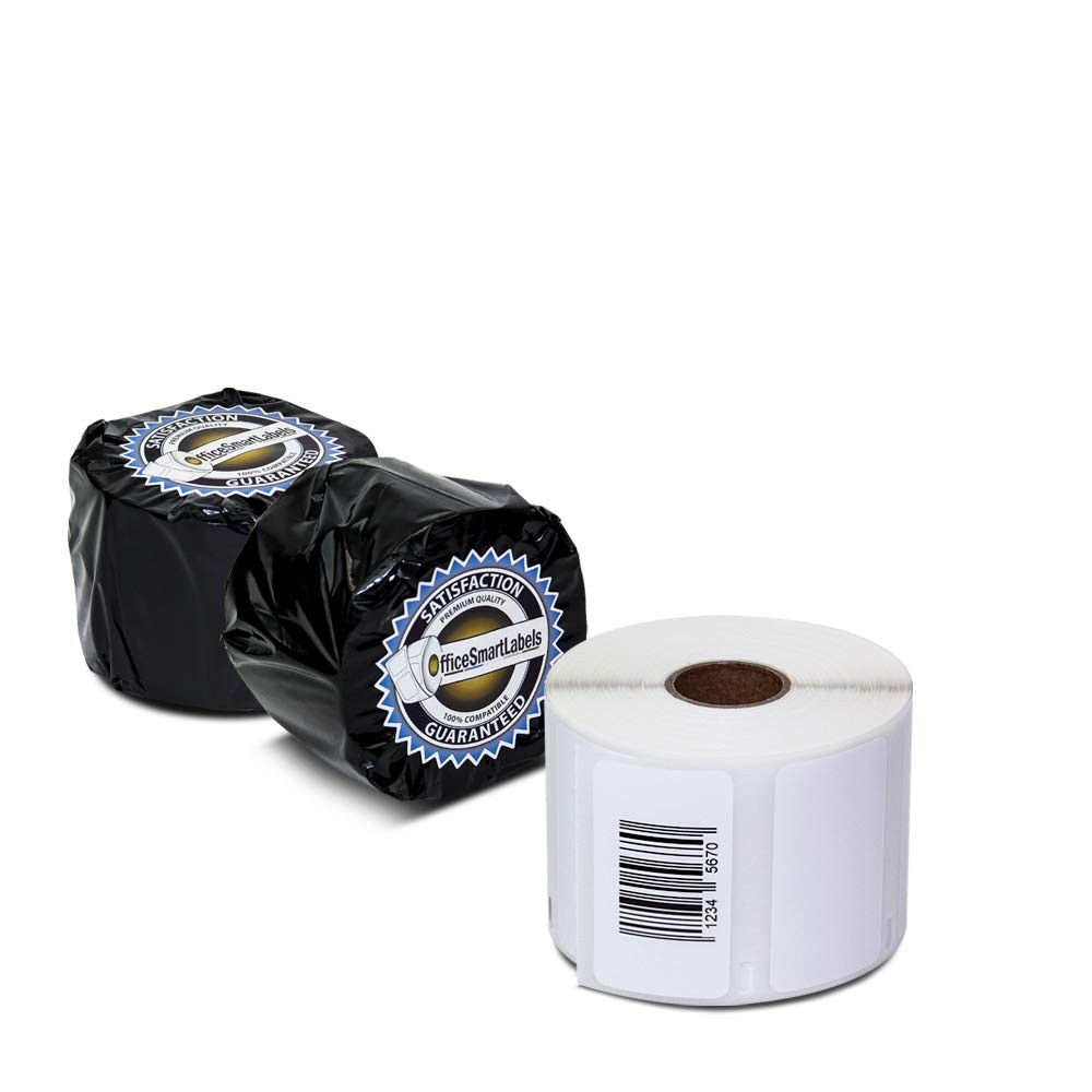 OfficeSmartLabels 2-1/4 x 1-1/4 inch, 2 2 Rolls – 1000 Labels Per Roll, White