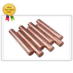 5PCS Pure Copper round Rod Length 15.7 Dia 1/8 for Grounding Gardening and Craf