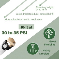 BN2BP125FWX-CS Full Pattern 16ft Broadcast Spray Boomless Nozzle for 2GPM Pump