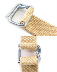 50PCS 1/2” Metal Wire Buckles for Polypropylene Cord Strapping Silver Steel