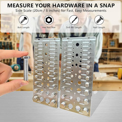 66 Nut and Bolt Thread Checker,Bolt Size and Thread Gauge with 26 Standard & 26