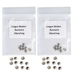 10pcs Dental Orthodontic Lingual Buttons Bondable Round Mesh Base