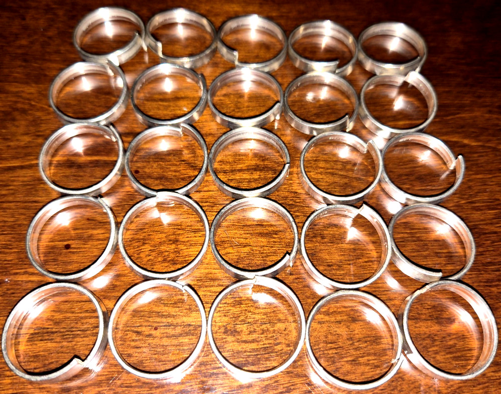 Lot of 25 Silver 56% BAG7 Brazing Rings Prince Izant 1.0 OD 101.4g Not Scrap NOS