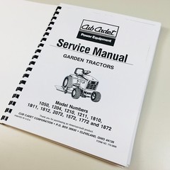 Cub Cadet 1050 1204 1210 1211 Lawn Garden Tractor Service Repair Shop Manual