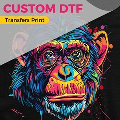 Hot Peel 22″ x 120″ DTF Gang Sheet Transfer Film Printing, Custom Print your Art