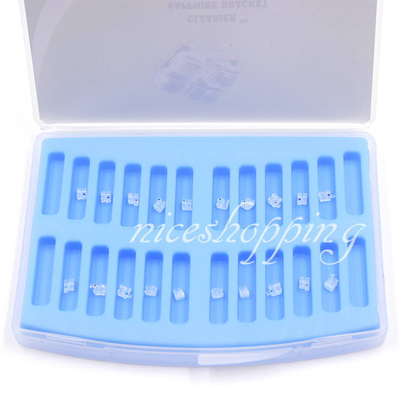 1 Kit Dental Monocrystalline Sapphire Ceramic Bracket Mini Roth.018 345-Hook
