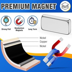 Exceptional 100-Pack Neodymium Bar Magnets – Compact 10x5x2mm for Home & Office