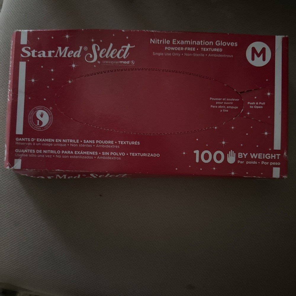 Sempermed StarMed Select Nitrile Examination Gloves, Medium, 100 gloves/box 