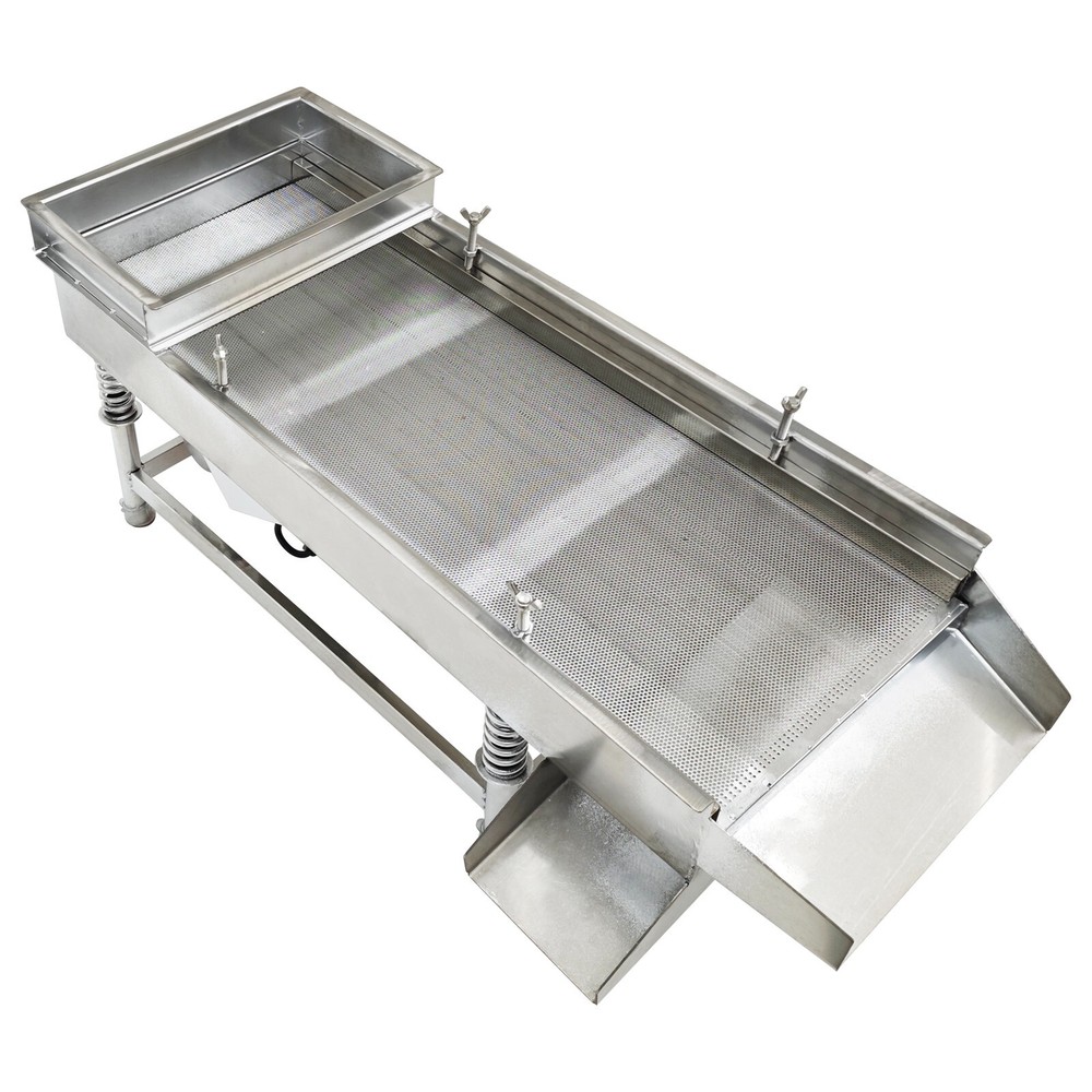 1.5mm Stainless Steel Linear Vibrating Screen Single Layer Sifter Shaker 110V