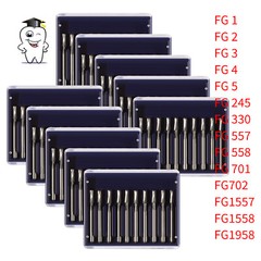 10pcs/pk Dental Carbide Burs for High Speed Handpiece Pear Bur 19mm FG Shank