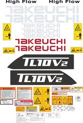 Fits Takeuchi TL10V2 Decal Kit Skid Steer – 3M VINYL- FREE SHIPPIN
