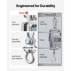 Uimoso Digital Crane Scale 6600 lbs/3000 kg Industrial Heavy-Duty Hanging Scale