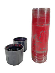Oilfield Nipple 2-3/8″ 8-RD EUE Threaded Both Ends x 8″ Long, XXH Bore