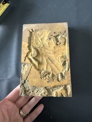 Vintage Letterpress Printing Block Cowboy Western Zinc Plate Wood
