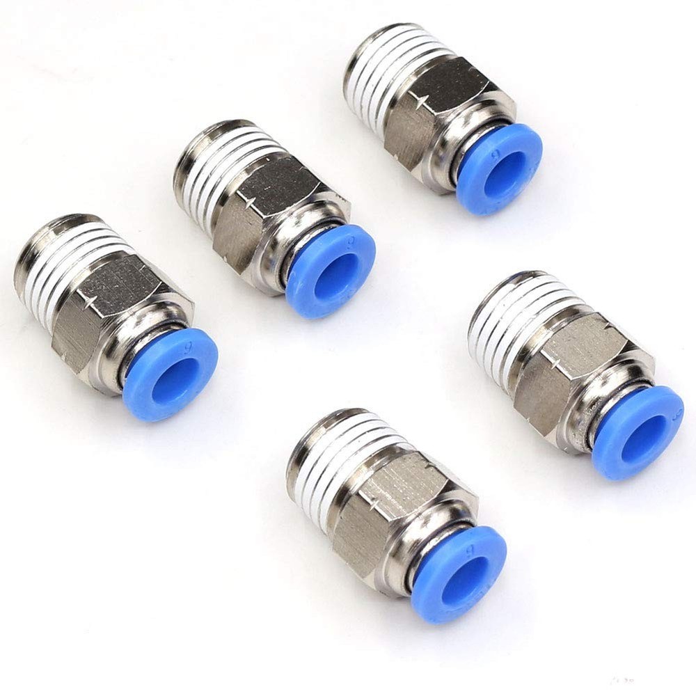 1/4″ NPT Push to Connect Air Fittings 6Mm Tube Od Pneumatic Push in Connectors