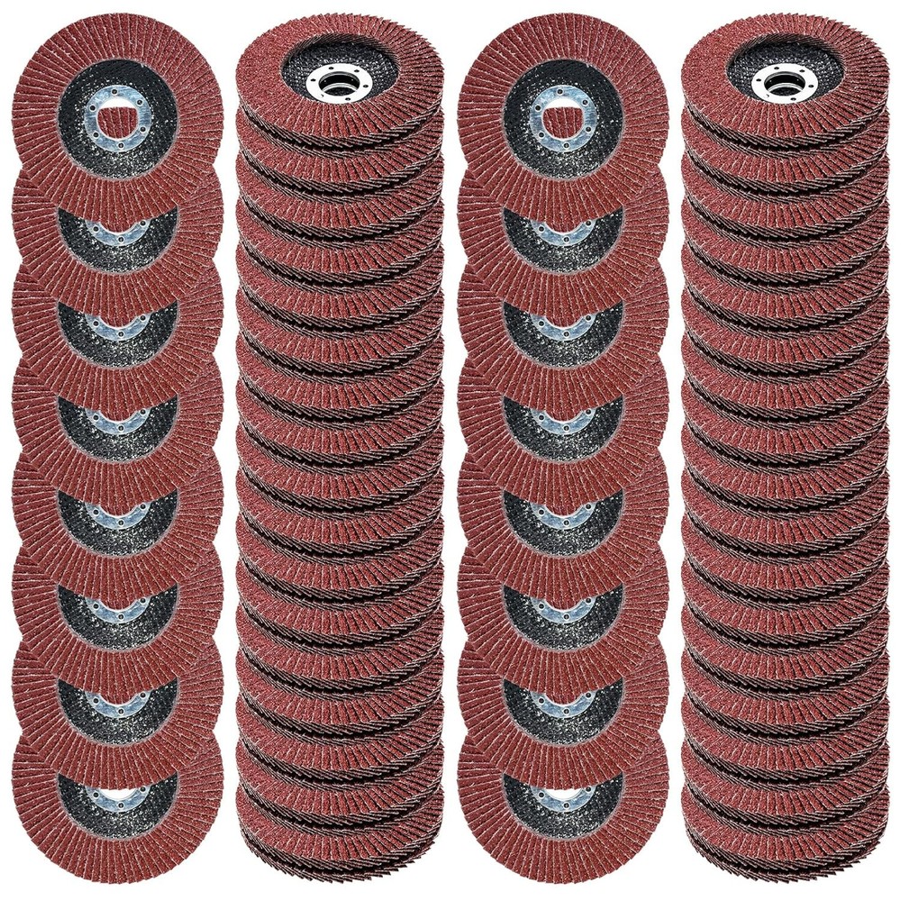 80 PCS Flap Discs 4.5 Inch 40 60 80 120 Grit for Angle Grinder 7/8 Inch Arbor