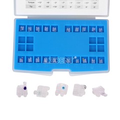 AZDENT Dental Orthodontic Ceramic Bracket Braces Roth MBT .022 Hooks 345