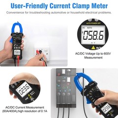 Digital Clamp Meter AC DC Current Multimeter TrueRMS 6000 Counts Amp Volt Tester